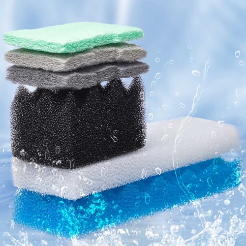 52 Pcs Replacement Filter Media Kit Compatible with Fluval 406/407 Aquarium Filters Include 12 Biological Foams Ammonia Remover Phosphate Pads Nitrite Remover, Towel and Grease - style: 406/407