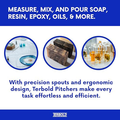 5 Liter Measuring Pitcher | 1.3 Gallon Shatterproof Plastic Large Graduated Mixing Pitchers, 1 to 2 Gallons (5L, 5000ml) - size: 5000ml (Single)