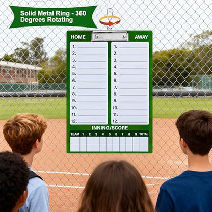 Baseball Lineup Board, Double-Sided Magnetic Coaching Clipboard - style: BaseballBoard-Small