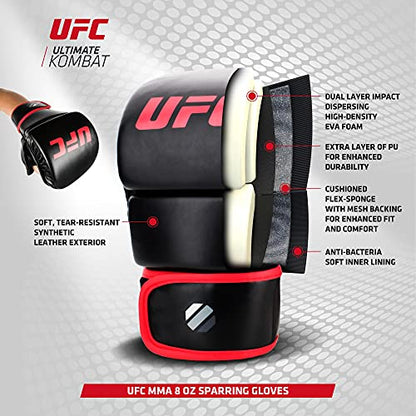 UFC 8oz MMA Sparring Gloves - color: Black, size: Small-Medium