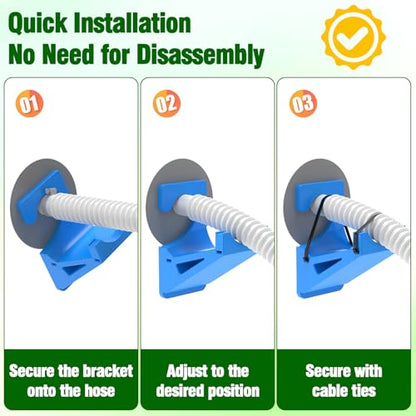 2 Pcs Pool Hose Holders, Universal Fit for Most Above Ground Pools, Anti-Sagging Pipe Support Bracket Pool Accessories