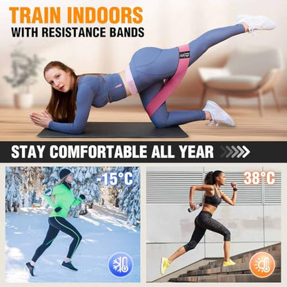 Fabric Resistance Bands for Working Out - color: Pink
