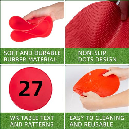 Spot Markers 9 Inch Floor dots Non-Slip Agility Markers 9 Colors