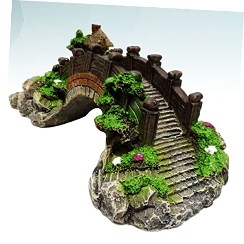 NOLITOY Aquarium Bridge Pavilion Decor Middle Resin Craft Ornament for Fish Tank Elegant Underwater Landscape Adornment Safe for Fresh Environments Easy to Clean Fish Tank Accessory