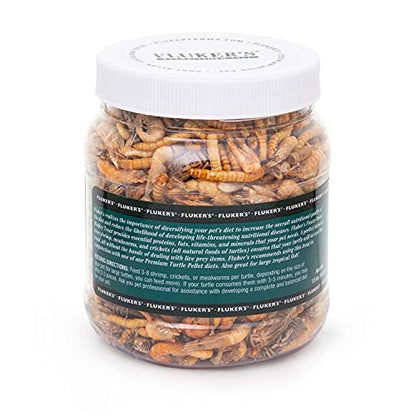 Fluker's Medley Treat for Aquatic Turtles, River Shrimp, Mealworms, and Crickets, 1.5 oz