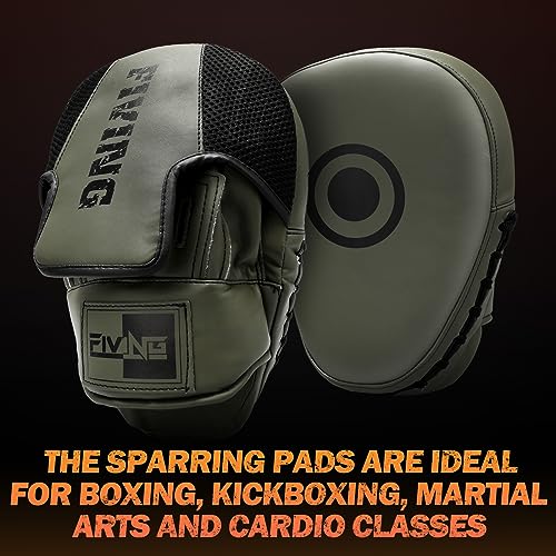 Boxing Pads Punching Mitts for Muay Thai,Punching,Sparring,Training - color: Olive Green