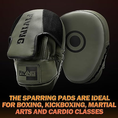 Boxing Pads Punching Mitts for Muay Thai,Punching,Sparring,Training - color: Olive Green