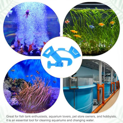 M METERXITY 6-Pack Aquarium Water Pipe Clamp, ABS Plastic Adjustable Aquarium Tube Holder Fish Tank Hose Holder Fixed Clamp Fixing Clip for 12-16mm Hoses Aquarium Equipment Accessories