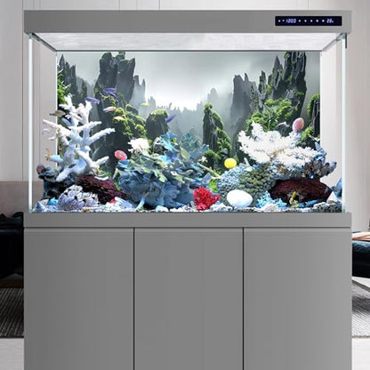 AWERT 48x20 inches Stone Aquarium Background Rock Fish Tank Background Rocky Terrarium Background Polyester Background - size: 48x20in/120x50cm