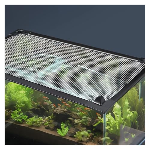 LZMZMQ Aquarium Anti Jump Cover Magnetic, Custom Size Fish Tank Top Lid, Terrarium Ventilation Opening Hood, Avoid Cat Catching Fish, Front/Side Mount(L100xW35cm/39.4x13.8in)