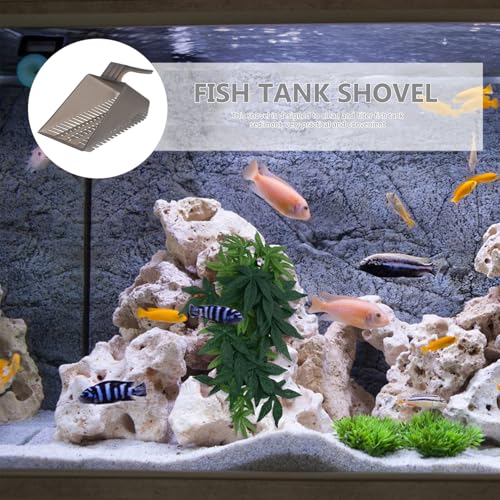 GANAZONO Aquarium Sand Cleaner Shovel Fish Tank Gravel Scoop Plastic Substrate Cleaning Tool Portable Gravel for Aquarium Maintenance