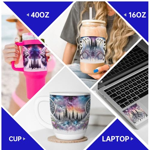 UV DTF Cup Wrap Transfer Stickers Rub On Transfers 4 Sheets Animal Tumblers Water Bottles Mugs Glasses Cups - style: Animal