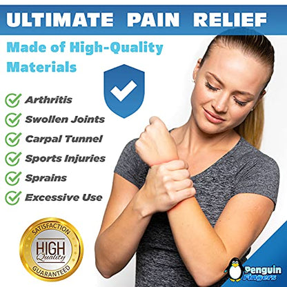 Wrist Cold Gel Ice Pack, Reusable Soft Gel Compression Wrap, Therapy Sleeve, Pain Relief for Injuries, Carpal Tunnel, and Sore Joints - No-Toxins and Latex-Free, - size: S/M
