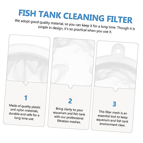 2pcs Strainer Mesh for Fish Tank Cleaning Portable for Aquariums Fine Mesh Screen for and Maintenance Safe for Fresh and Use