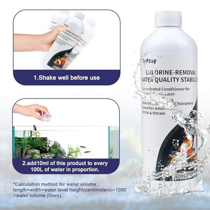 Aquarium Water Regulator and dechlorinator - 33.82 Ounce for Freshwater and Marine Aquariums (1000ML / 33.82OZ) - size: 1000ML / 33.82OZ