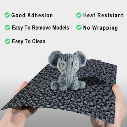 A1 Mini Diamond PEO+ Carbon Fiber PET PBuild Plate 184 x 184 mm, Flexible Spring Steel Textured Print Bed for Bambu lab A1 mini 3D Printer,Works with PLA, PETG - size: A1 Mini 184mm, style: PEO +PET