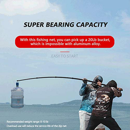 9ft/11.15ft Extra Long Fishing Net with Telescoping Handle, Carbon Fiber Extendable Landing Net, Dip Net for Fishing, Crab nets for Crabbing, Rubber Coated Netting, Holds up to 20lbs - style: 11.15ft/133.8"