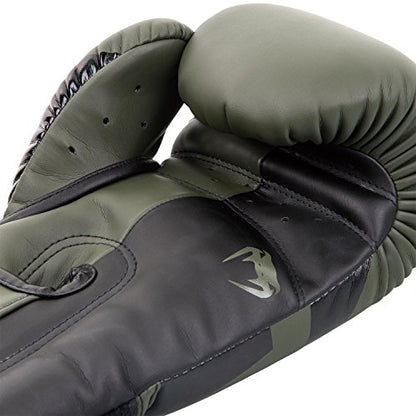 Venum Elite Boxing Gloves - color: Khaki/Black, size: 10-Ounce
