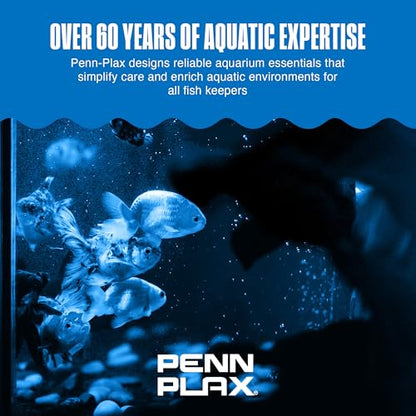 Penn-Plax Therma-Temp Floating Aquarium Thermometer - Easy to Read - Temperature Gauge with Optional Suction Cup & Removable Mount - Safe for Freshwater & Saltwater Tanks - Multicolor, 4.25 Inches