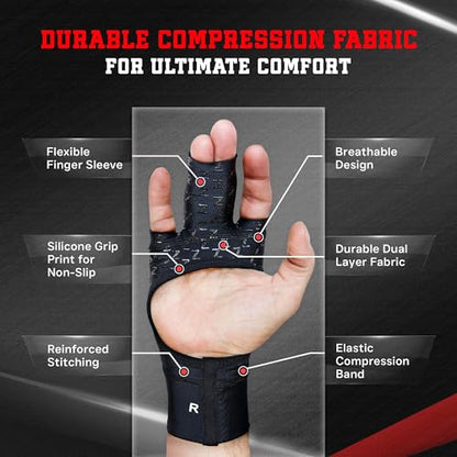 Middle Finger Brace Compression Gloves, Splint Alternative, Unisex XL | Athletic Buddy Tape, Finger Sleeve & Brace, Arthritis Pain Relief & Joint Stabilizer for All Sports - size: X-Large, style: Middle Finger