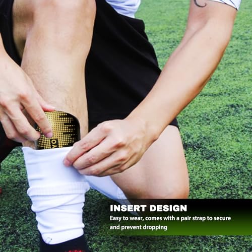 Mini Shin Guards Soccer Kids,Small Protective Gear with Fixed Straps - color: Golden Stars, size: S(H: 3.9 in,W: 2.4 in)