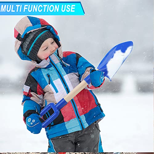 16" Kids Beach Spades Sand Shovels, Toys Gardening Tools Kit Sandbox Scoop Wood Handle Plastic Spade for Garden Sand Snow Backyard Summer Vacation for Kids Adults 2 Pack- Blue&Green - color: Blue