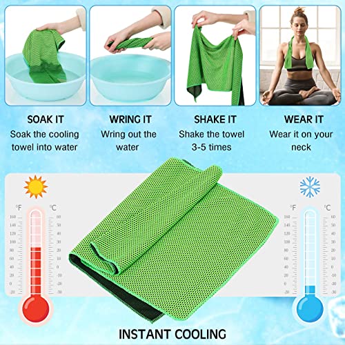 Redbaker 90 Pcs Cooling Towels Bulk for Neck Face 40"x12",Coloful