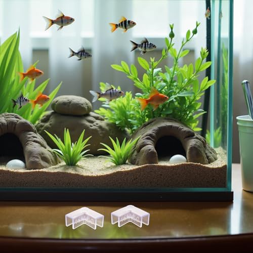 25pcs Aquarium Glass Edge Guards and L-Shaped Corner Protectors for 10mm Fish Tank Glass, Thickened Non-Adhesive Babyproofing Corner Guards for Furniture and Tank Safety