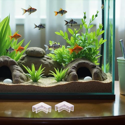 25pcs Aquarium Glass Corner Protectors 10mm PVC Edge Guards for Fish Tank Safety and Furniture Protection, L-Shaped 90° Thickened Non-Adhesive Corner Guards for Home Use