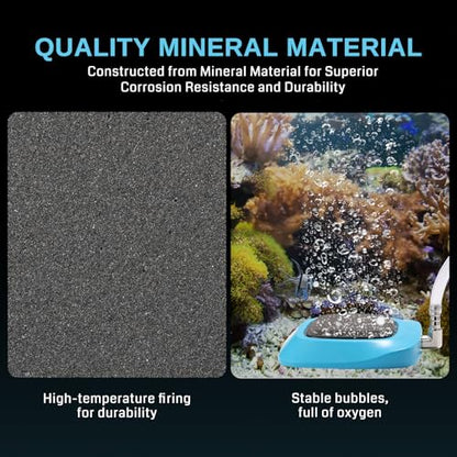 XpertMatic Aquarium Air Stone, 2 Inch Fish Tank Air Stone Disc, Nano Aquarium Bubble Stone, Ultra-High Dissolved Bubbler Airstone for Aquarium Fish Tank, and Hydroponic, SainSmart Air Pump Accessories