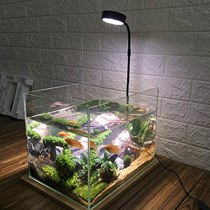 LED Aquarium Light 360 Degree Full Spectrum LED Light with Bamboo Board 10W Nano Fish Tank Light USB Powered Flat Nano Aquarium Light Bett a Fish Tank Light for Plant Growth - size: 10w l / 10.62x11.22inch