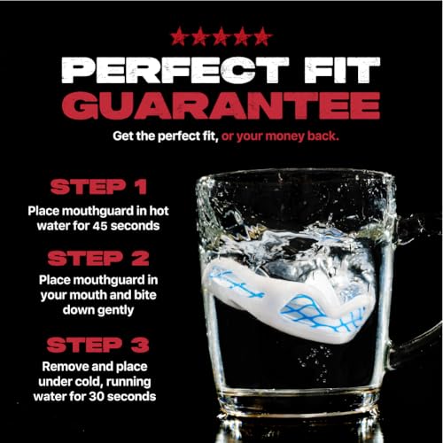 SAFEJAWZ Sports Mouth Guard Triple Layer Premium Protection with Shock-Cage | Adult 12+ Years, WhiteGum Shield with Case, Easy Fit Remouldable, Anti Gag, Rugby, Boxing, MMA, Hockey, Contact Sports - color: White