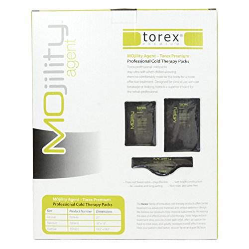 Torex Cold Pack Black Oversize 12.5 x 18.5 inches, Durable and Reusable | Flexible Gel Filling | Freezer Ready | Long-Lasting Temperature Retention | Portable Relief Solution