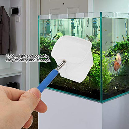 Fdit Adjustable Mini Fishing Net Pole for Aquarium Shrimp 20-57.5cm Expandable (Blue)