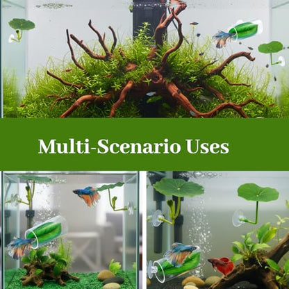 CZFSWT 4PCS Betta Hammock Set, Betta Tank Accessories, Fish Hammock Suitable for Fish Farmers, Aquarium Enthusiasts and First-Time Breeders