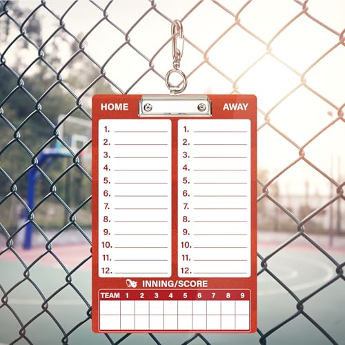 WISYOK Dry Erase Baseball Clipboard, Double Sided, Red | Marker, Lineup Board for Coaches, Management, Practice Planning, Game Strategy, Team Meetings - style: Baseball Red