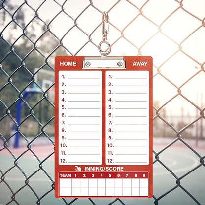 WISYOK Dry Erase Baseball Clipboard, Double Sided, Red | Marker, Lineup Board for Coaches, Management, Practice Planning, Game Strategy, Team Meetings - style: Baseball Red