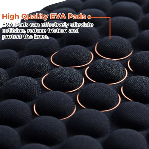 COOLOMG Basketball Knee Pads for Kids Youth Adult - color: Black Bubble, size: X-Large