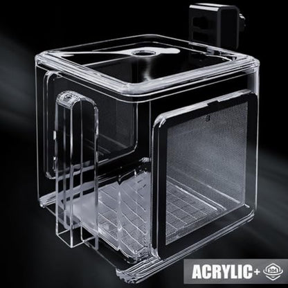 Saim Fish Breeding Box, Acrylic Aquarium Breeding Boxes, Acrylic Fish Isolation Box Hanging Aquarium Hatchery Tank for Small Baby Fishes Shrimp Clownfish Guppy Hatchery, Transparent
