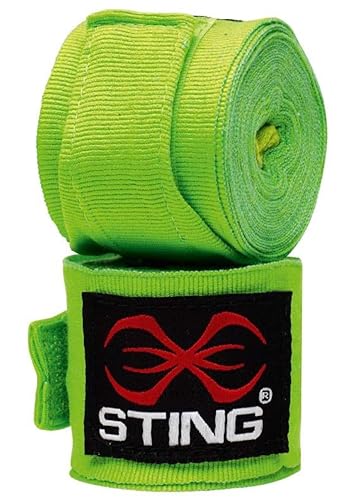 STING Elasticized Boxing Hand Wraps, Boxing Equipment for Professional Competition and Training - color: Neon Green, size: 180 Inch