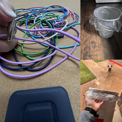 Garbage Can Bands 8Pcs Trash Can Bands Adjustable Large Rubber Bands Fits 8-33 Gallon Trash Cans for Kitchen Home Office School Garbage
