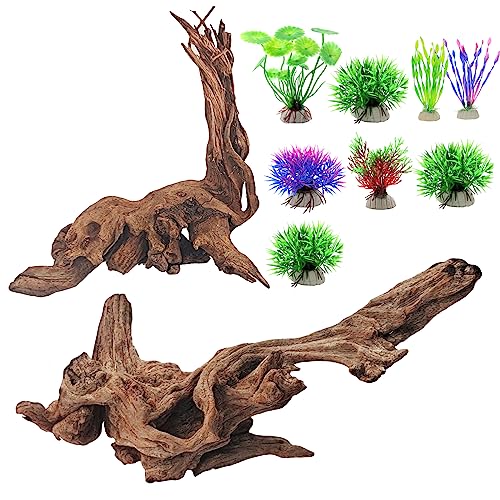 Natural Driftwood Decor for Aquarium Decorations Reptile Tank Accessories, Assorted Wood Branches Decorations on Reptile Fish Tank 2-10" 2 Pcs/4 Pcs/ 5 Pcs/ 6 Pcs (Pack of 2 (7.5 to 10 Inch)) - color: Pack of 2 (7.5 to 10 Inch)
