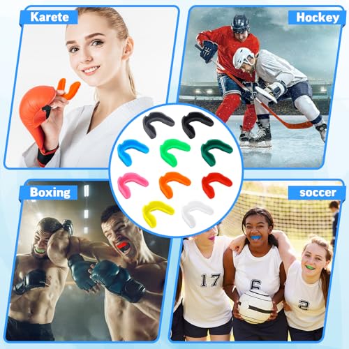 Frienda 10 Pcs Sports Mouth Guards, Teeth Armor for Boxing, Football