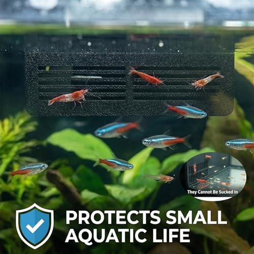 2PCS Bottom Inlet Box for Fluval Flex 9 & 15 Gallon Aquarium - Protective Filter Inlet Cover - Prevents Fish & Shrimp Suction and Debris Clogging - Fish Tank Flow Protector
