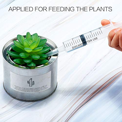 20 Packs 20ml/cc Plastic Syringes Liquid Measuring Syringe with Measurement Needleless Sterile and Individually Sealed for Measuring Liquids Feeding Pets Gardening Oil or Glue Applicator Favors
