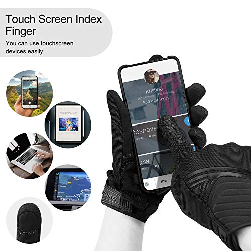 INBIKE Motorcycle Gloves Breathable Mesh Touchscreen Hard Knuckles - color: Black, size: X-Large