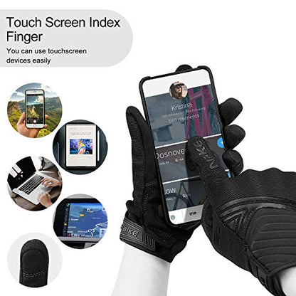 INBIKE Motorcycle Gloves Breathable Mesh Touchscreen Hard Knuckles - color: Black, size: X-Large