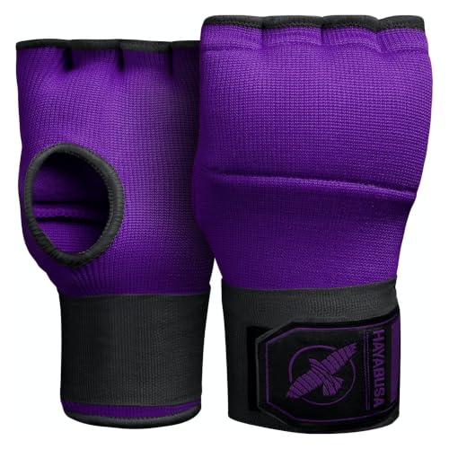Hayabusa Quick Gel Hand Wrap Boxing Gloves - color: Purple/Black, size: Medium
