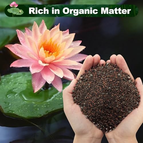 Aquatic Plant Soil for Water Lily & Lotus – Clay-Based, Nutrient-Rich Pond Plant Growing Medium, Ideal for Small Ponds & Water Gardens, Safe for Fish & Aquatic Life 4LB