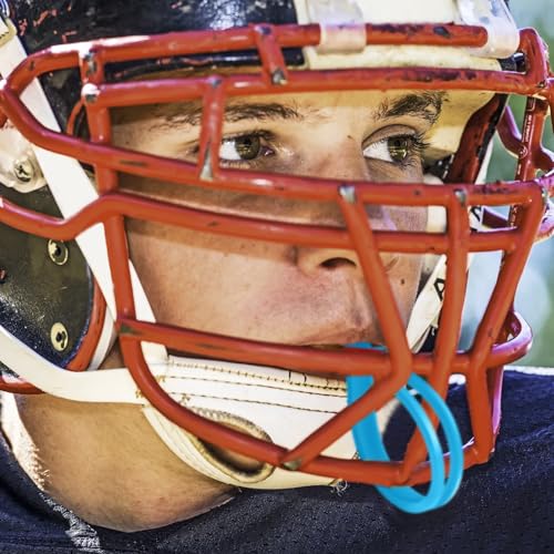 Dunzy 20 Pcs Football Mouth Guards with Strap Bulk - color: Blue, size: Adult